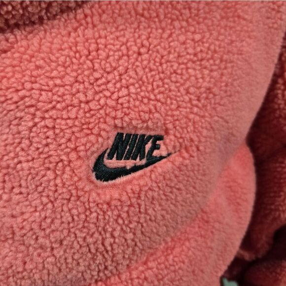🐢 Nike Women’s Pink Therma-Fit Sherpa Full Zip Puffer Down Fill Jacket 🎿 - Picture 11 of 17